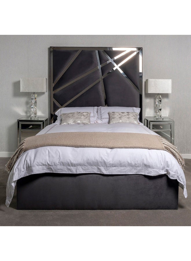 Nayam Sleep Oliver & Sons The Shard Metal Bedframe Chrome 180x200x40Cm  - Image 1
