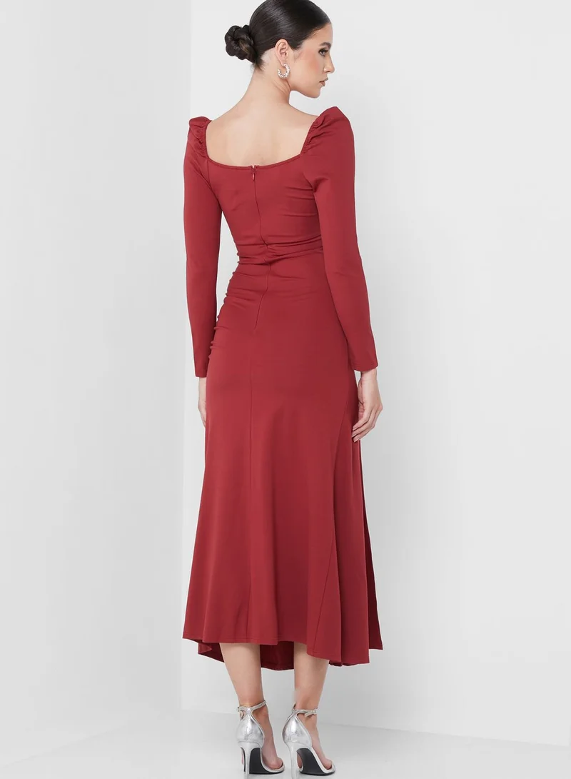 Amy Lynn Ruched Puff Sleeve Dress