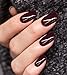 morily Press on Nails Medium Length- Morily Burgundy Fake Nails Square Shaped, Solid Color Glossy Squoval Stick on False Fingernails for Women - 24Pcs in 12 Sizes - Image 2