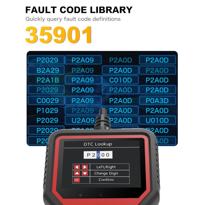 Car Scanner: 240 X 320 Pixels LCD Display Multi-Functions Diagnostic Tool - Wide Capability Vehicle Diagnosis for 1996 US-Based 2004 EU-Based Asian Cars - Image 4