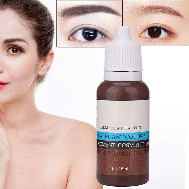 klarako Permanent Makeup Tattoo Ink - Semi-Permanent Eyebrow Eyeliner Color, Long Lasting Color, Natural Color, Suitable For Eyeliner For Tattoo Inks Eyebrow Lip(Eyebrow-Light Coffee) Eyebrow Light Coffee - Image 4