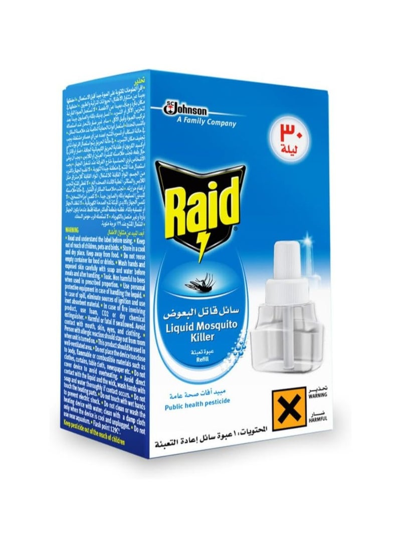 RAID Mosquito Killer Liquid, Refill Pack, 30 Nights Protection, 21.9 ml - Image 1