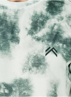 Styli Tie-Dye Print Workout T-Shirt with Logo Detail  - Image 3