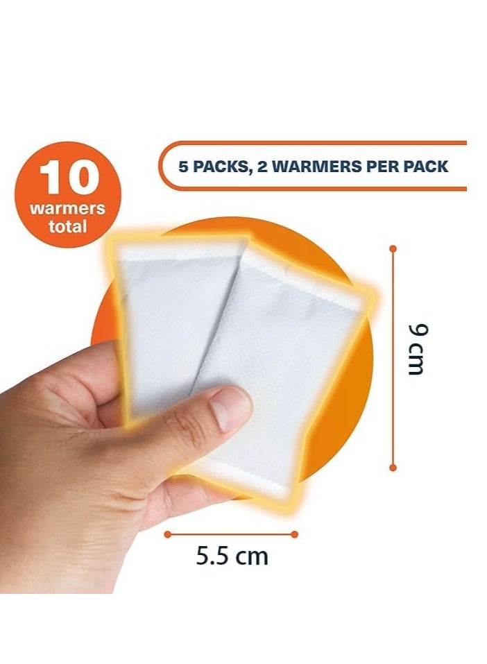 Hand Warmer Value Pack (10 Pcs), Disposable Hand Warmers, 8 Hours Heating, Super Long Lasting - Natural - Air Activated, for Body, Hands & Toes - Odorless Hot Hand Warmer for Winter Outdoor Activities - Image 3