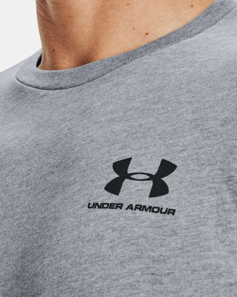 Under Armour Grey Men's Sportstyle Left Chest Logo T-Shirt for Men | Best Price UAE