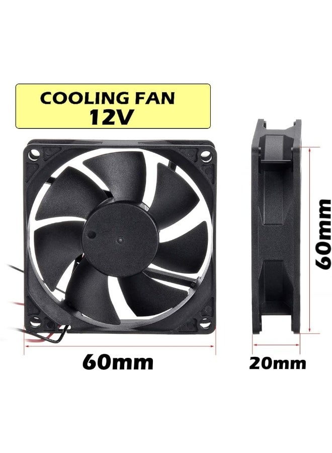 melfi Melfi Silent Brushless Cooling Fan  Ultra-Quiet Fan For Cpu, Gpu, Pc Case, Diy Electronics, Networking And Home Devices | High Airflow, Long Lifespan, Multi-Purpose Use (12V, 60X60X20Mm)  - Image 2