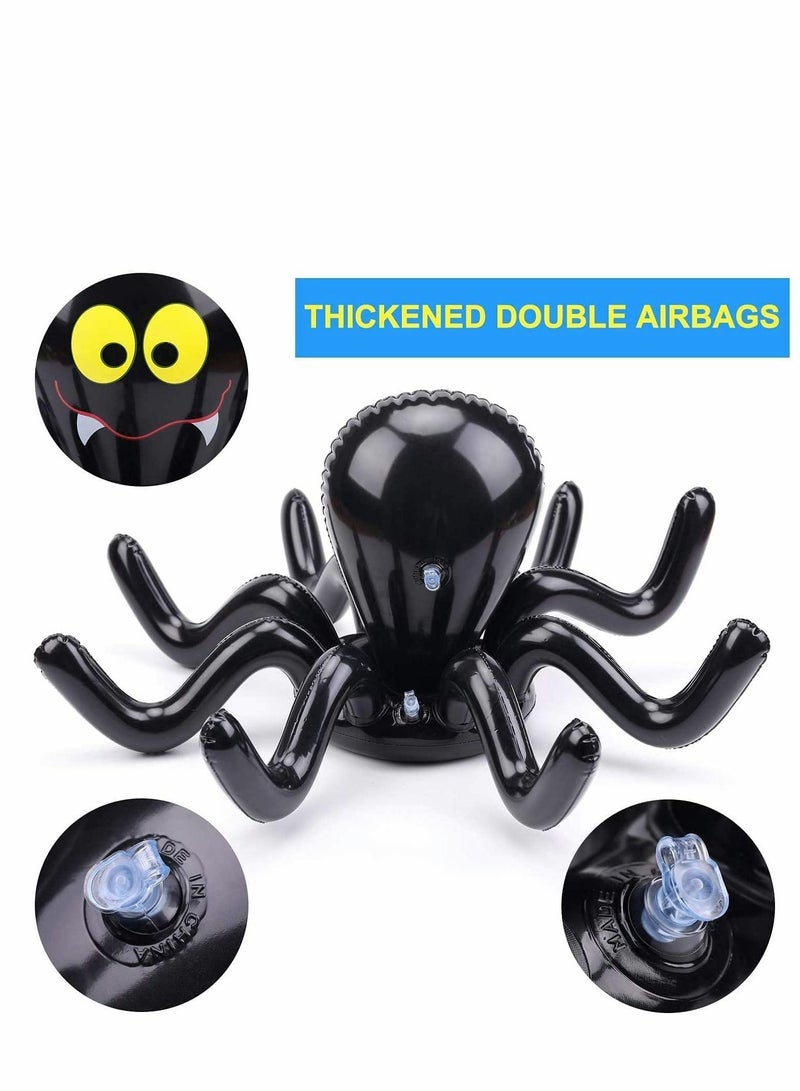 KASTWAVE Large Inflatable Spider Ring Toss Game Set, With 4 Rings, Party Decoration, Supplies for Kids Fun Game, Halloween Ring Toss Game Inflatable Spiders Witch’s Hat Toss Game - Image 5
