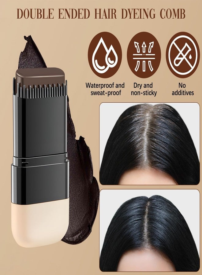KriVat Instant Brown Hair Color Dye Stick For Gray Hair root touch up Waterproof and Sweat-Proof Grey Hair Coverage Look Matte Finish Fine 2-in-1 Hair Color Stick for Women & Men, Brown - Image 4