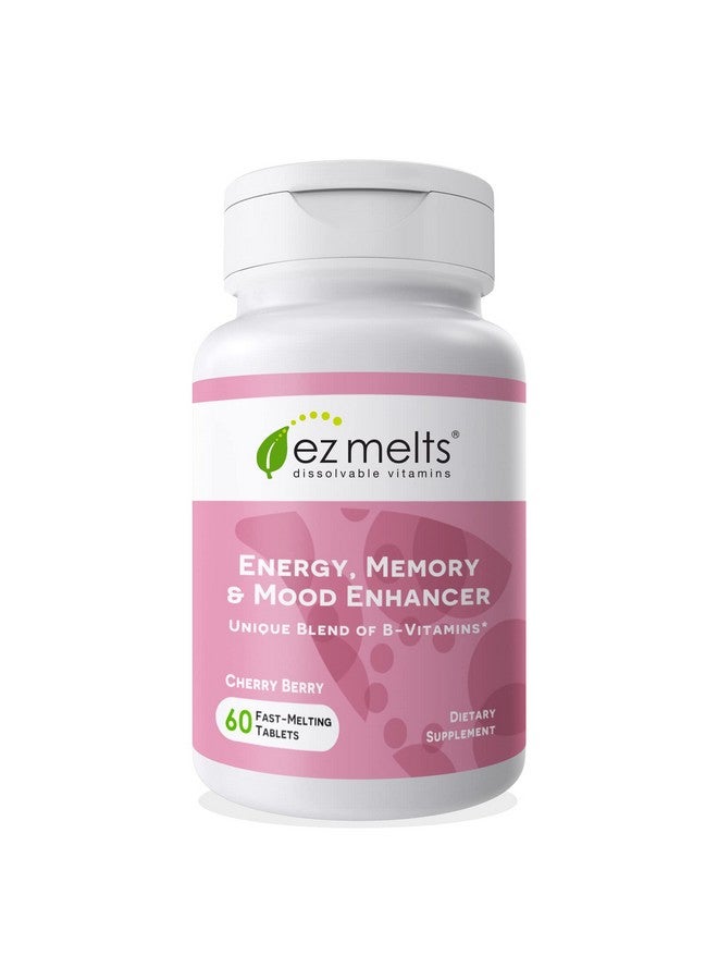 EZ Melts Brain Supplements For Memory And Focus Support Dissolvable Memory Vitamins To Promote Mental Clarity Brain Vitamins For Enhanced Energy Support Vegan Brain Focus Cherry Flavor 60 Ct - Image 2