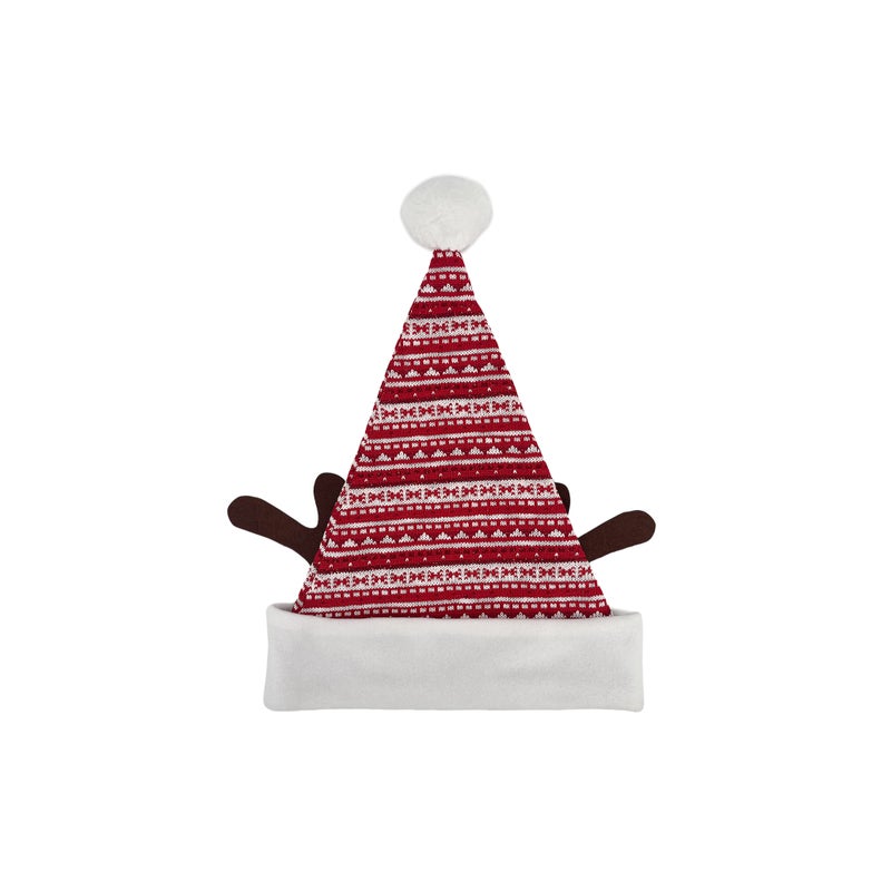 CHRISTMAS MAGIC Santa Hat with Antlers 30x43cm - Image 2