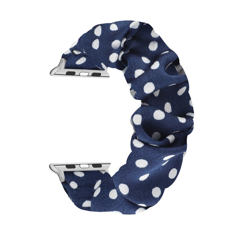 erorex Dots  Ring Cloth Watch Band For Apple Watch Ultra 49Mm&Watch Ultra 2 49Mm / Series 9&8&7 45Mm / Se 3&Se 2&6&Se&5&4 44Mm / 3&2&1 42Mm(Royal Blue) - Image 2