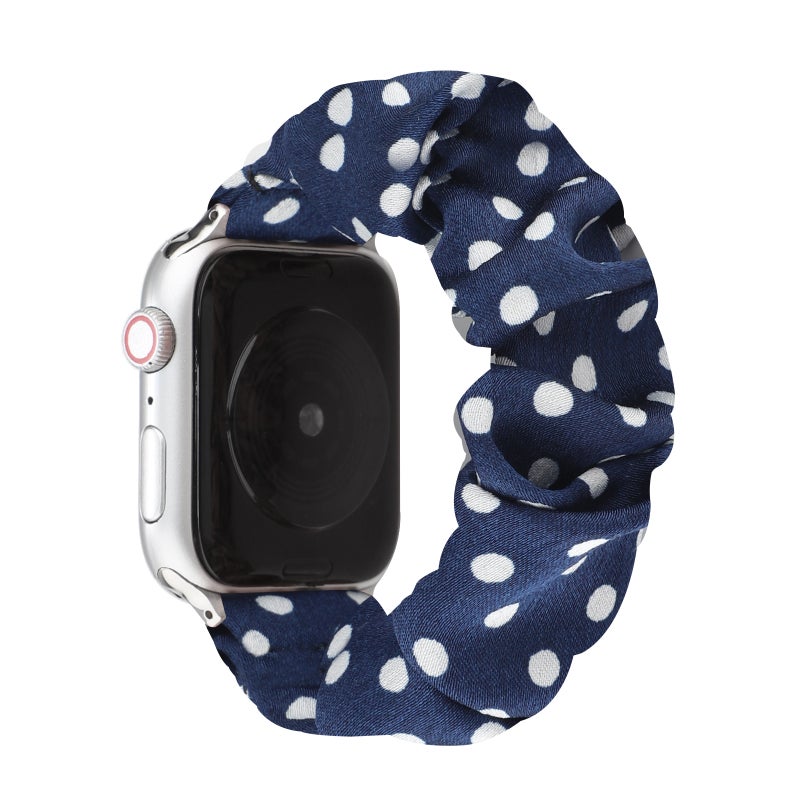 erorex Dots  Ring Cloth Watch Band For Apple Watch Ultra 49Mm&Watch Ultra 2 49Mm / Series 9&8&7 45Mm / Se 3&Se 2&6&Se&5&4 44Mm / 3&2&1 42Mm(Royal Blue) - Image 3