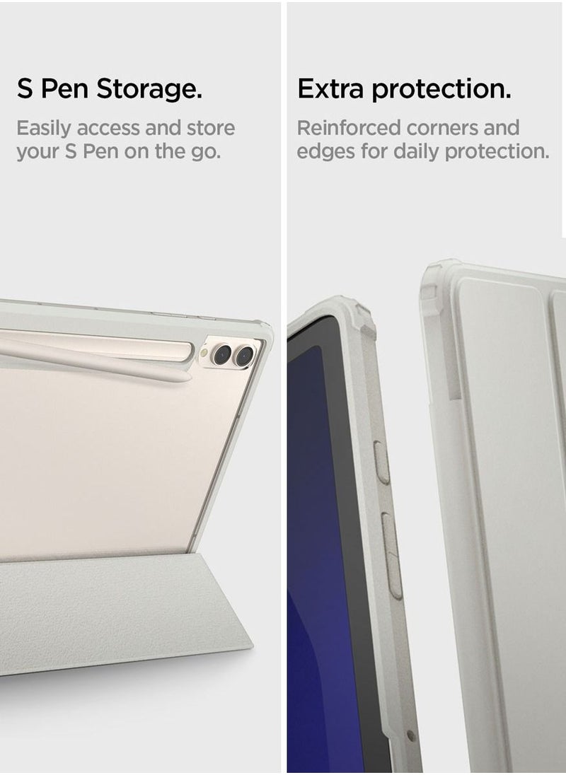 Spigen - Ultra Hybrid Pro Samsung Galaxy Tab S9 PLUS Case Cover 12.4 inch (2023) with dual S-Pen Holder - Gray - Image 1