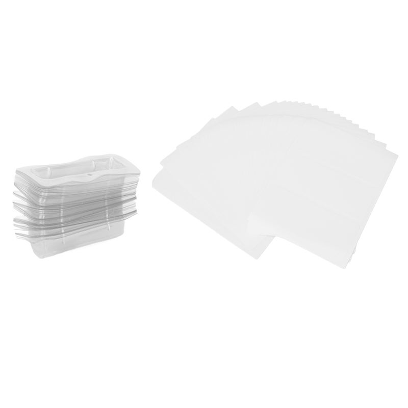 60pcs Lip Balm Pouches Professional DIY Clear Plastic Lip Balm Pouch Money Holder with Adhesive - Image 3