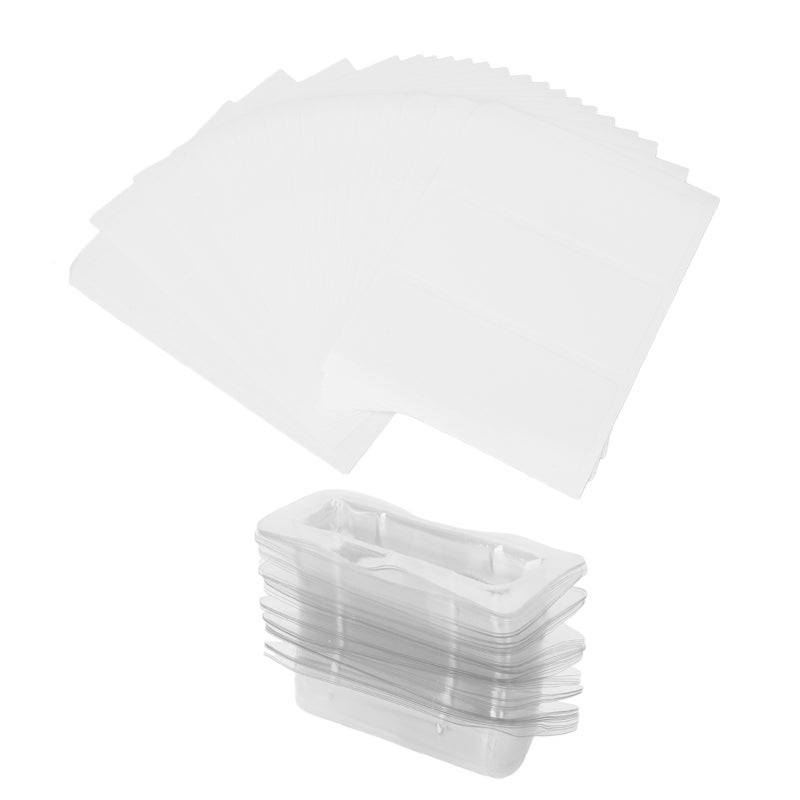 60pcs Lip Balm Pouches Professional DIY Clear Plastic Lip Balm Pouch Money Holder with Adhesive - Image 4