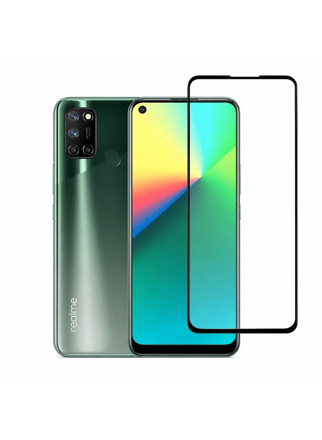 Deer Al-Ghazala Anti-Static ESD Tempered Glass Screen Protector Compatible with Oppo A53 - Full Glue Black Frame - Image 1