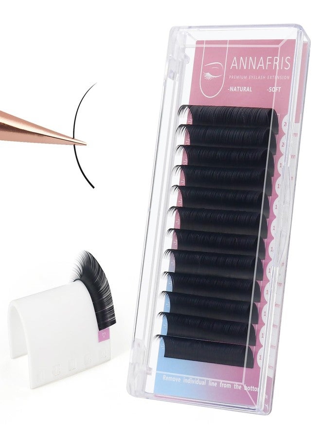 ANNAFRIS 16 Rows Volume Classic Eyelash Extension 0.12 C Curl 8-15mm Mixed Length Matte Black Individual False Eye Lashes Extension Salon Use Natural Soft Fake Eyelashes Supplies (0.12 C, 8-15mm Mix) - Image 1