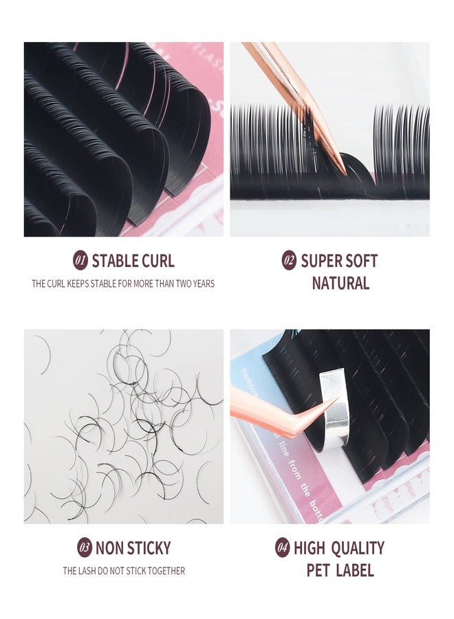 ANNAFRIS 16 Rows Volume Classic Eyelash Extension 0.12 C Curl 8-15mm Mixed Length Matte Black Individual False Eye Lashes Extension Salon Use Natural Soft Fake Eyelashes Supplies (0.12 C, 8-15mm Mix) - Image 2