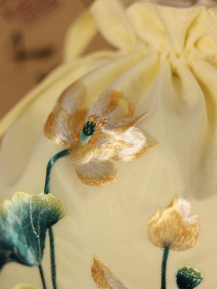 Suzhou Embroidery Bag Embroidery Bucket Bag Heavy Embroidery Antique Bag Chinese Style Handbag Messenger Bag Hanfu Small Bag - Image 3