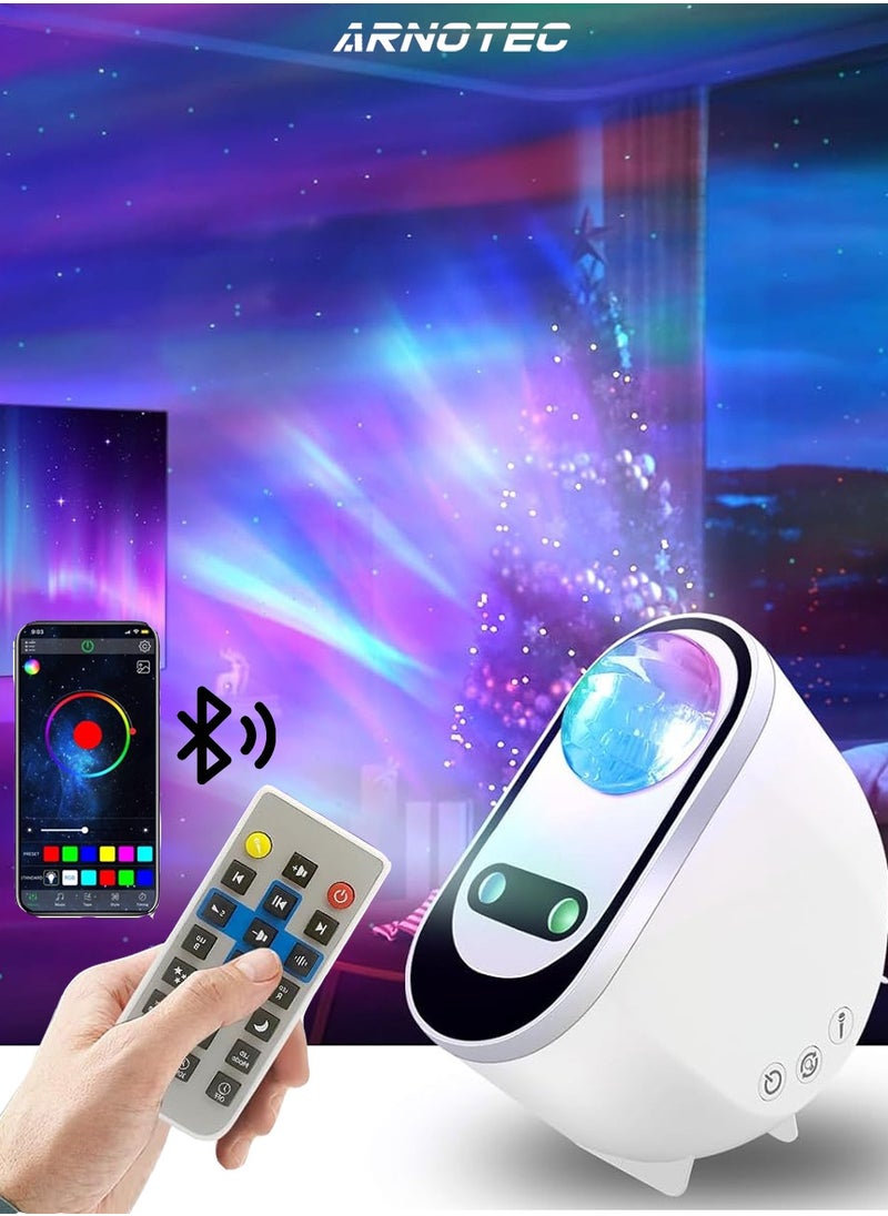 ARNOTEC - Galaxy Aurora Projector,  starry sky projector，3 in 1 LED Northern Lights Star Projector Lamp, 6 White Noise Starry Moon Light with Bluetooth Speaker for Adult Kids Gift, Bedroom, Room Decor - Image 1