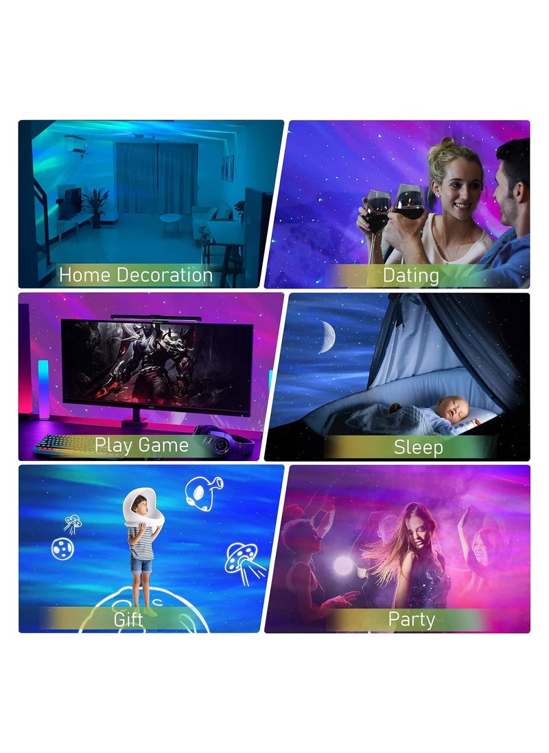 ARNOTEC - Galaxy Aurora Projector,  starry sky projector，3 in 1 LED Northern Lights Star Projector Lamp, 6 White Noise Starry Moon Light with Bluetooth Speaker for Adult Kids Gift, Bedroom, Room Decor - Image 1