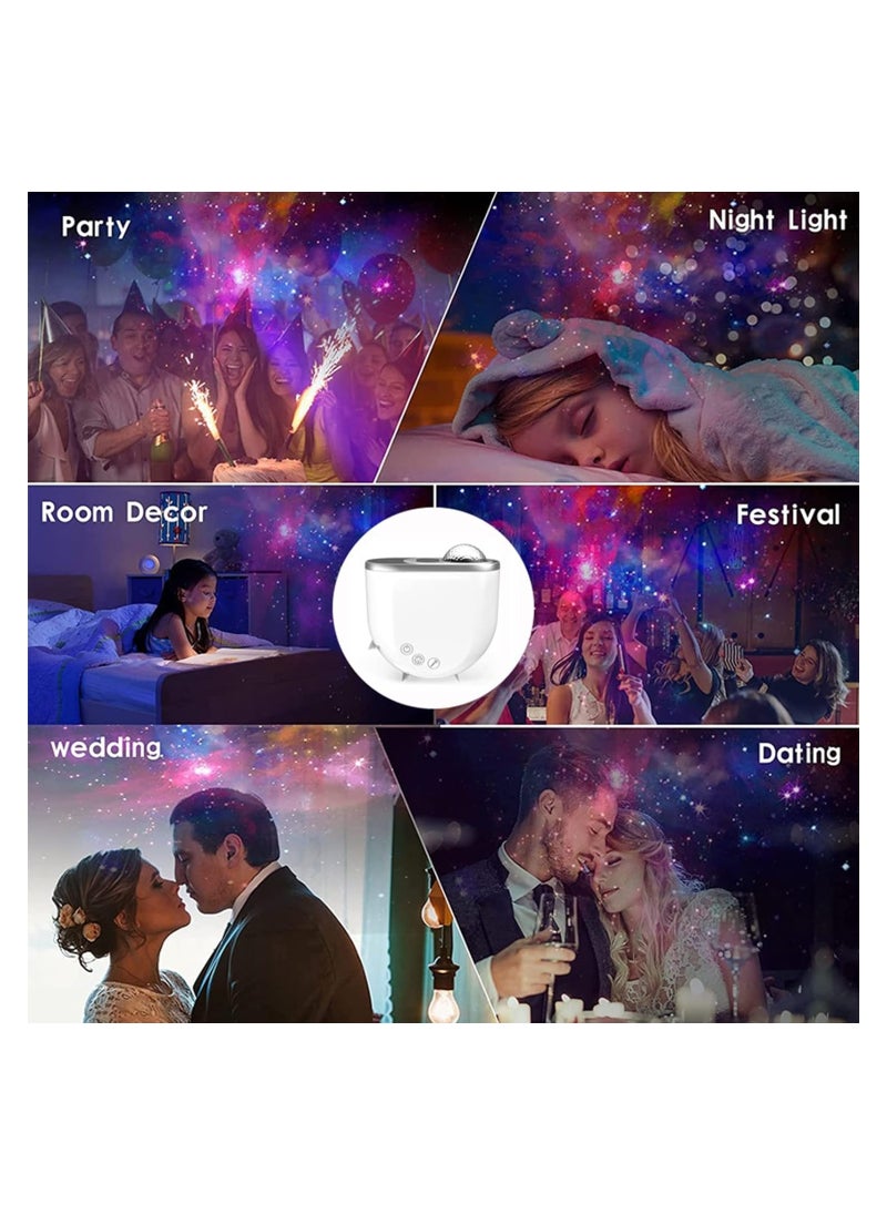 ARNOTEC - Galaxy Aurora Projector,  starry sky projector，3 in 1 LED Northern Lights Star Projector Lamp, 6 White Noise Starry Moon Light with Bluetooth Speaker for Adult Kids Gift, Bedroom, Room Decor - Image 1