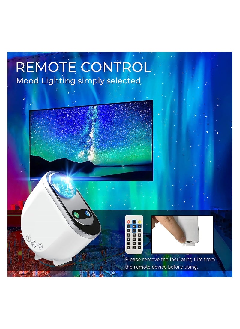 ARNOTEC - Galaxy Aurora Projector,  starry sky projector，3 in 1 LED Northern Lights Star Projector Lamp, 6 White Noise Starry Moon Light with Bluetooth Speaker for Adult Kids Gift, Bedroom, Room Decor - Image 1