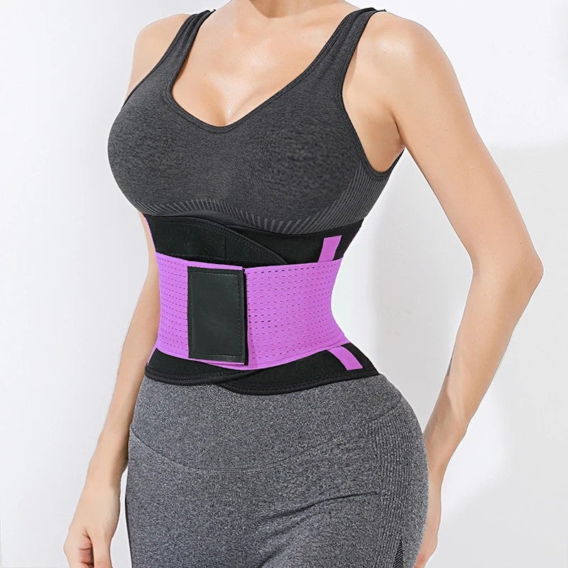Bluejw Sauna Waist Trimmer Belt for Women Men, Body Shaper Belly Sweat Band, Slimming Waist Trainer Tummy Belt - Image 1