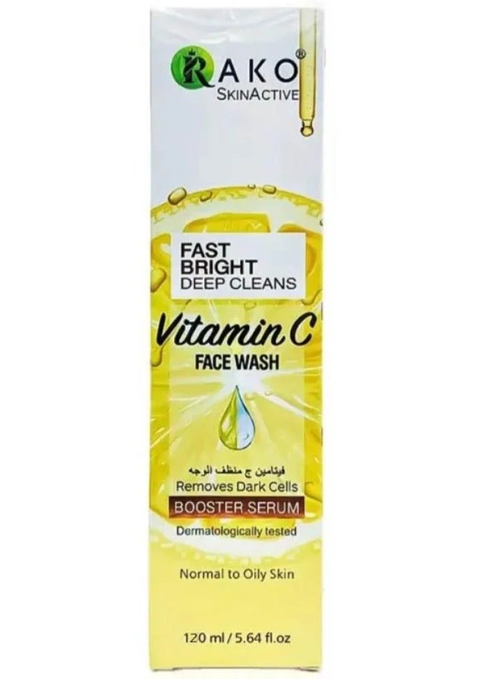 RAKO Fast Bright Deep Cleans Vitamin Face Wash 120 ml