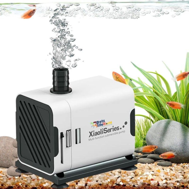 VAYINATO ® XQP Series Ultra-Quiet Multi-Function Submersible Pump (XQP-500 | 6W | 500L/H | H.Max : 0.9m) Perfect for Fish Tank, Pond, Aquarium, Hydroponics and Water Fountains - Image 1