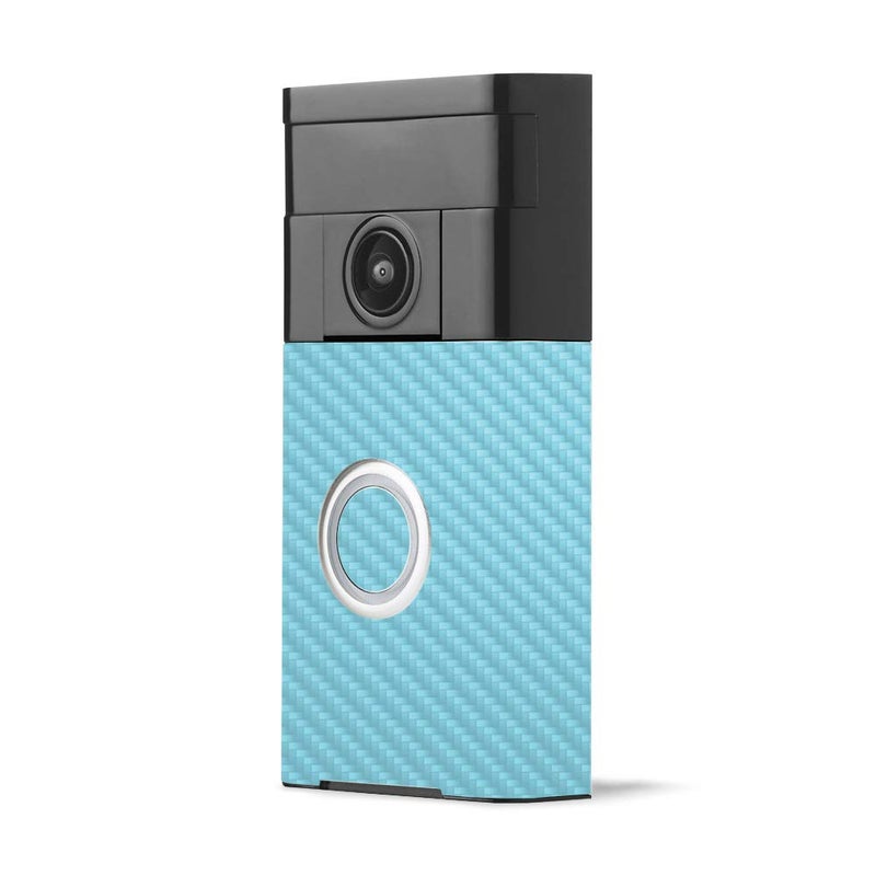 MIGHTY SKINS MightySkins Carbon Fiber Skin for Ring Video Doorbell - Baby Blue | Protective  Durable Textured Carbon Fiber Finish | Easy to Apply  Remove  and Change Styles | Made in The USA - Image 1