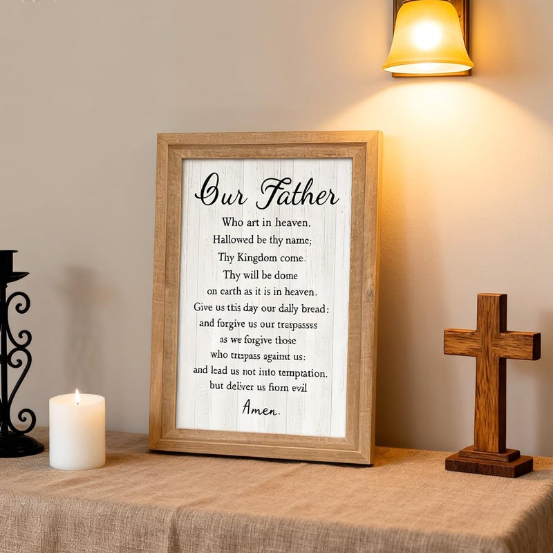 Cpcdaosk For I Know the Plans I Have for You Rustic Bible Verse Framed Wall Art, 11''Ã—16'', Vintage Positive Religious Christian Sign for God Jesus Christ Prayer, Horizontal Catholic Scripture Wall Decor - Image 4