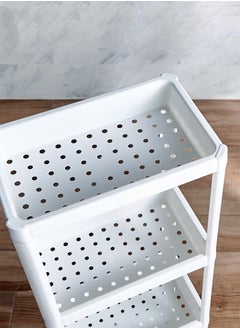 R.VIHAN 4-Tier Shower Caddy Corner Shelf Bathroom Organizer Storage Rack for Bathroom Accessories Amenities Toiletries Shower Shampoo Holder Plastic Shelving Unit Compact Rustproof Waterproof  Shelf for Towels and Bath Mats Bath Shelf Organizer Multi-Tier Shelf Space Saver Kitchen Storage Rack Utility Shelf for Home Kitchen Bathroom Office Spa Salon Use  - Image 4