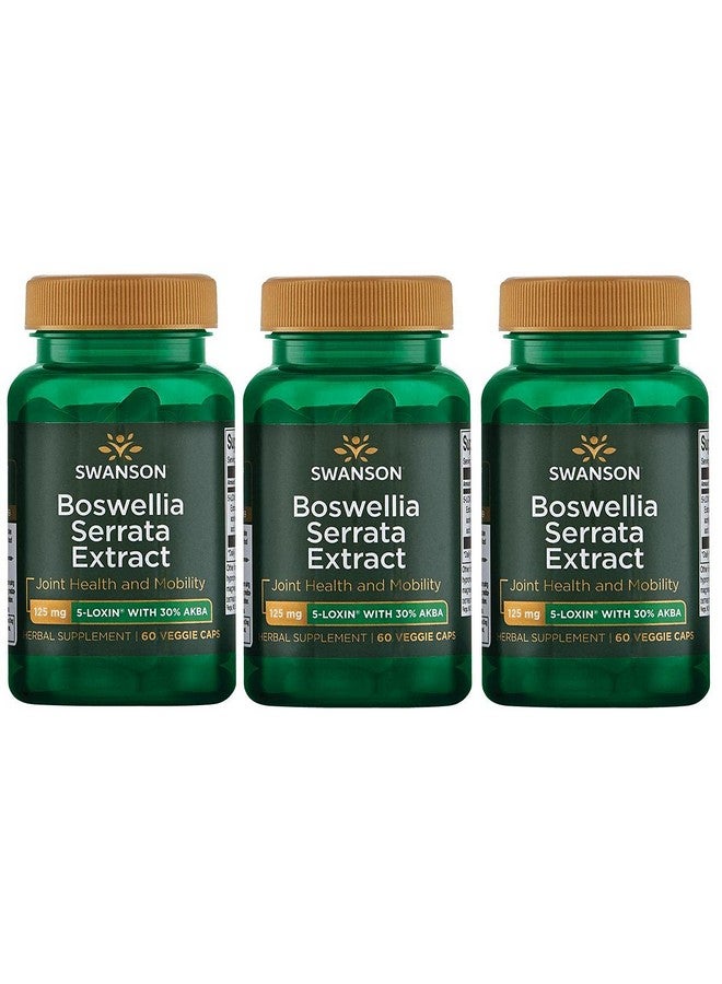 سوانسون مستخلص البوسويليا سيراتا من سوانسون 125 مجم، 60 كبسولة نباتية، عبوة من 3 قطع - Image 1