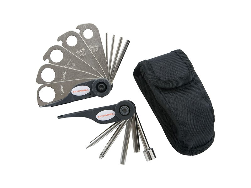 Schwinn 18-Function Multi-Tool Repair Kit, Multi-Purpose for Bikes, Easy-to-Carry Tool Kit, Portable and Convenient Design, Includes Wrench Sockets, Screwdrivers, and Tire Levers, Bicycle Essentials - Image 1