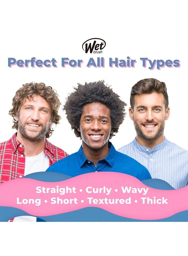 Wet Brush Detangling Hair Brush for Men, Black - Stimulates Scalp & Beard for Fuller Stronger Healthier Hair - Intelliflex Detangler Bristles Promote Hair Growth & Protect from Breakage - Pain-Free - Image 3