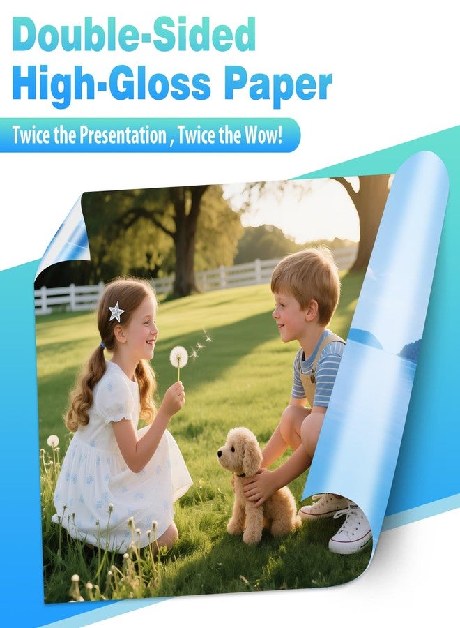 Uinkit 200Gsm 40 sheets 8.5 X 11 Double Sided Photo Paper Glossy 8.5x11 54lbs Inkjet for Dye Ink 200Gsm 9.13Mil for Inkjet Printing Printer (40, 8.5x11) - Image 4