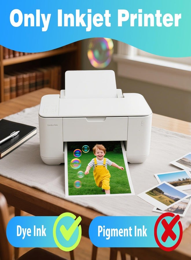 Uinkit 200Gsm 40 sheets 8.5 X 11 Double Sided Photo Paper Glossy 8.5x11 54lbs Inkjet for Dye Ink 200Gsm 9.13Mil for Inkjet Printing Printer (40, 8.5x11) - Image 3