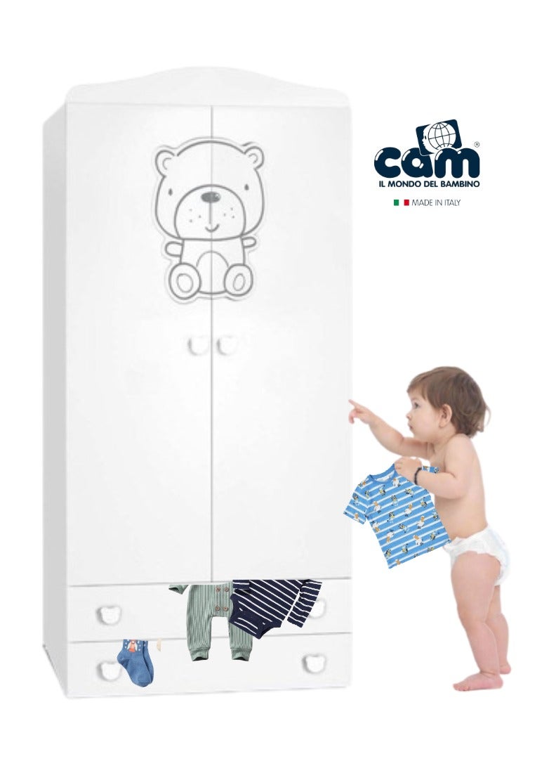 Cam Baby Cabinet And Wardrobe - Teddy Gray - Image 4