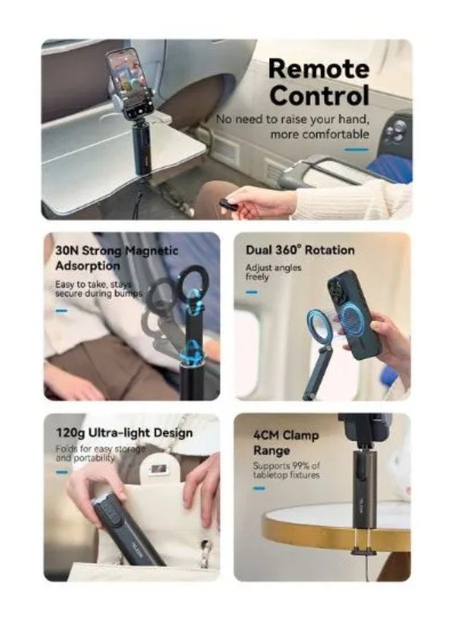 TELESIN TELESIN P1-HSS-01 Travel Phone Holder – Foldable Clip Version with Tripod Mount Support - Image 4