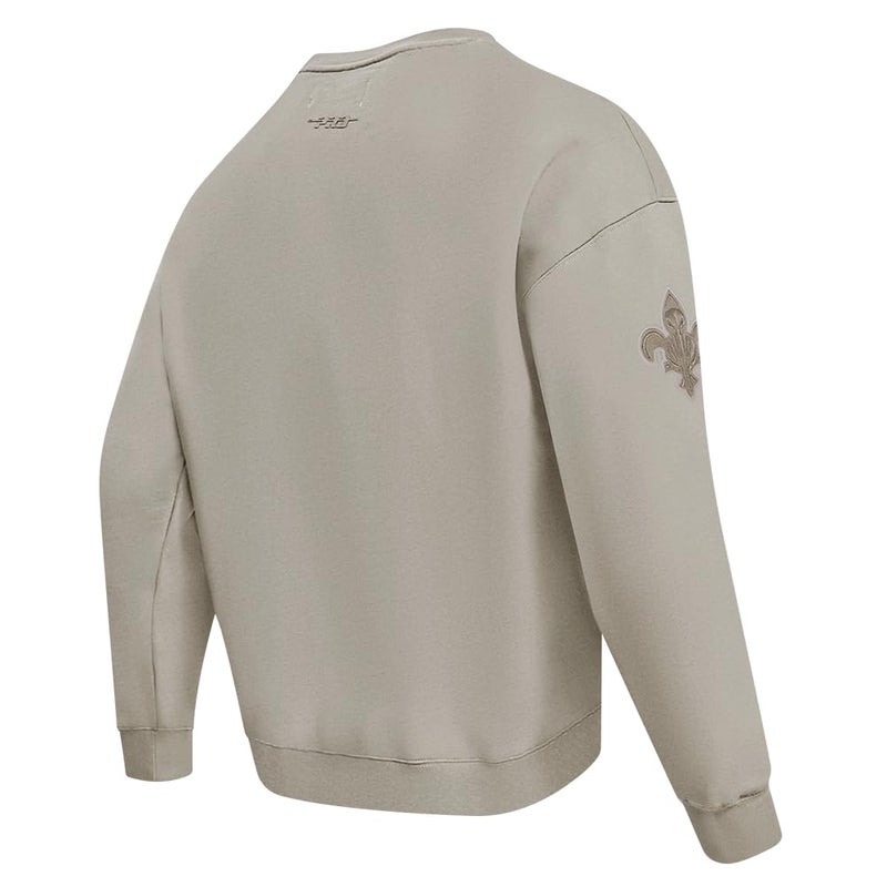 Pro Standard Mens NBA New Orleans Pelicans Neutral Crewneck Sweatshirt Taupe M - Image 2