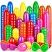 OCTERIC 512Pcs Easter Eggs 23 Fillable Bright Colors Plastic Easter Eggs Empty for Easter Hunt Easter Basket Stuffers Party Favor Classroom Prize Supplies - Image 2