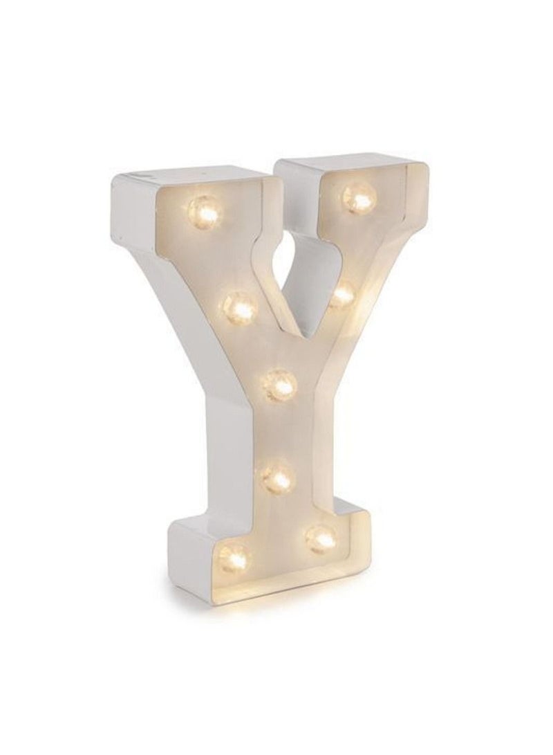 Alphabet Y Letter Shape Decorative LED Light Warm White