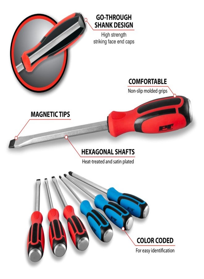 بيرفورمانس تول مجموعة مفكات براغي W1740 من Performance Tool، مكونة من 6 قطع - Image 2