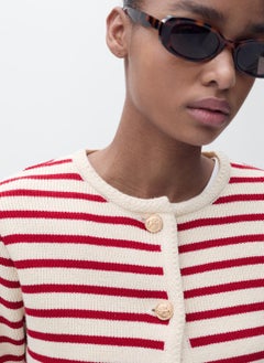 MANGO Stripped Knit Cardigan  - Image 4