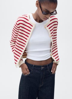 MANGO Stripped Knit Cardigan  - Image 3