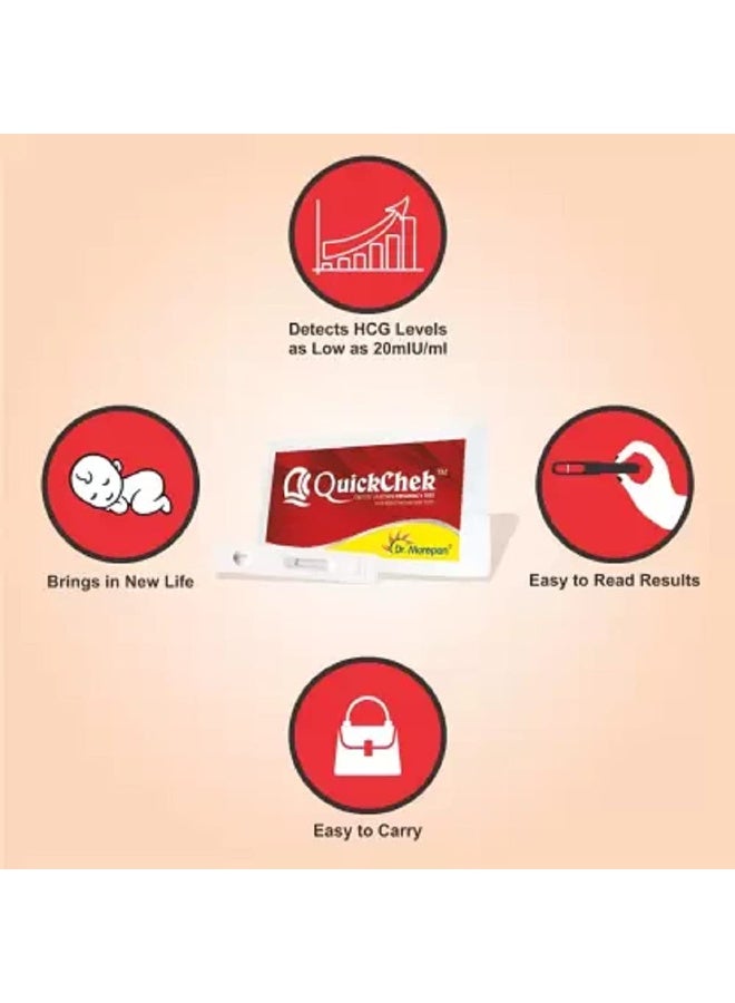 دكتور.موربين مجموعة اختبار الحمل الرقمي "كويك تشيك" (Quickchek) من دكتور موربين (Dr. Morepen) - عبوة تحتوي على 3 اختبارات - Image 2