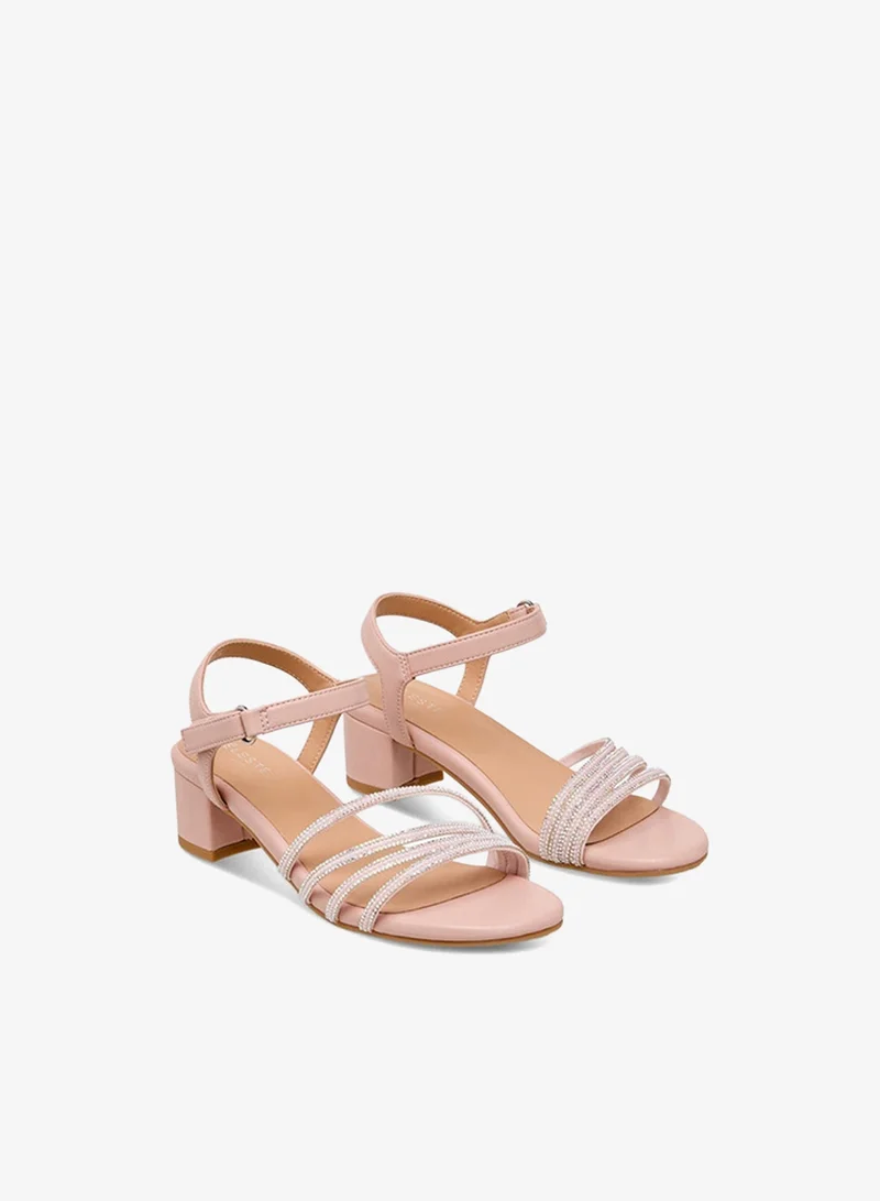 Celeste Girls Embellished Block Heel Sandals Ramadan Collection