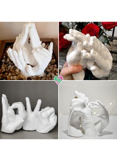Luna Bean -Xl- Family Size Keepsake Hands Casting Kit  Clasped Group Hand Holding And Molding Cast Up To 6 Hands  - Image 5