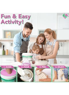 Luna Bean -Xl- Family Size Keepsake Hands Casting Kit  Clasped Group Hand Holding And Molding Cast Up To 6 Hands  - Image 4